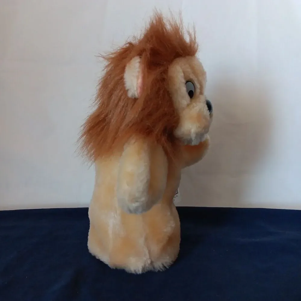 Learn & Play Lion Hand Puppet Plush 1997 Soft Vintage Imagination Toy